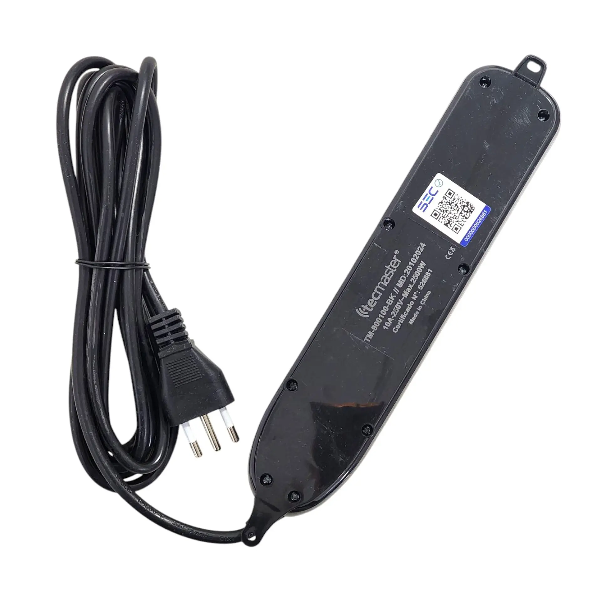 Alargador Eléctrico 6Pos 3mt Switch Tm-800100bk Tecmaster 4