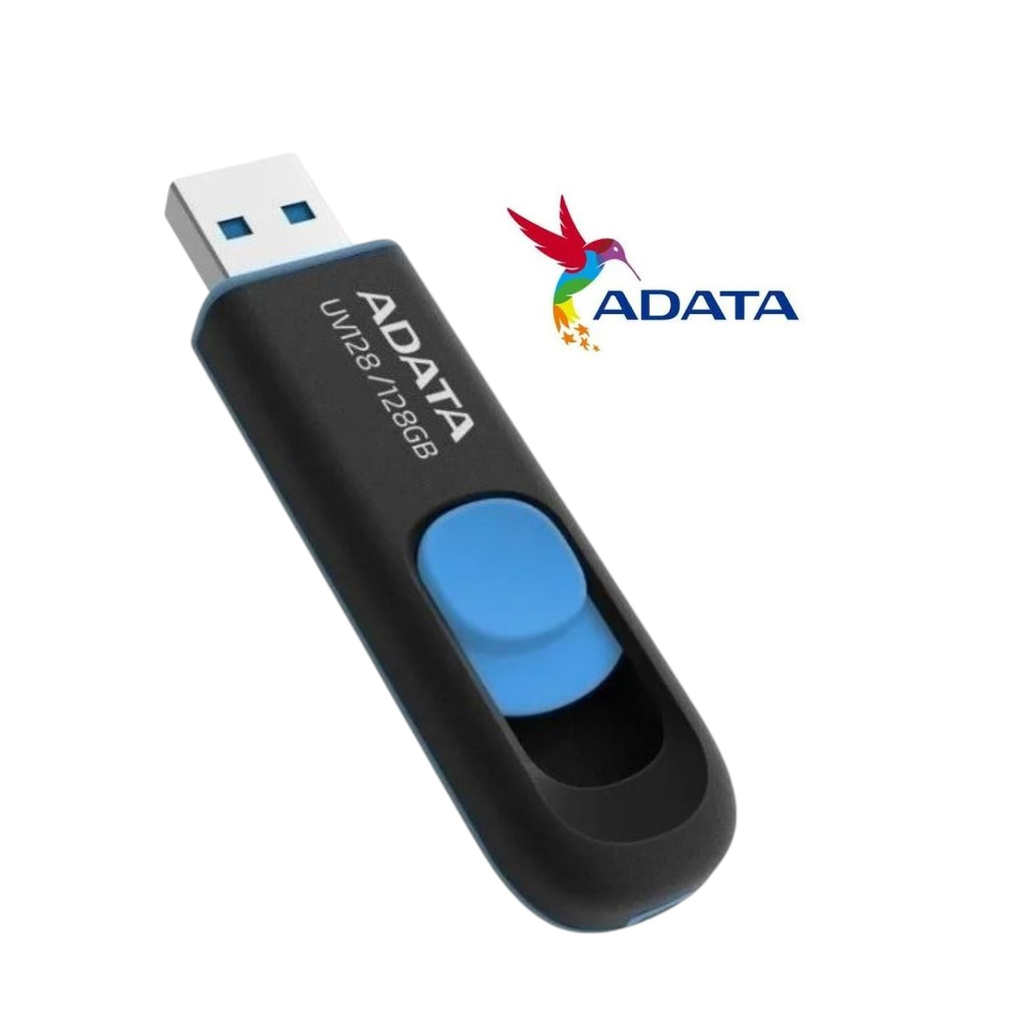 Pendrive Adata UV128 128gb 3.2 Gen 1 Retráctil Negro/Azul 4