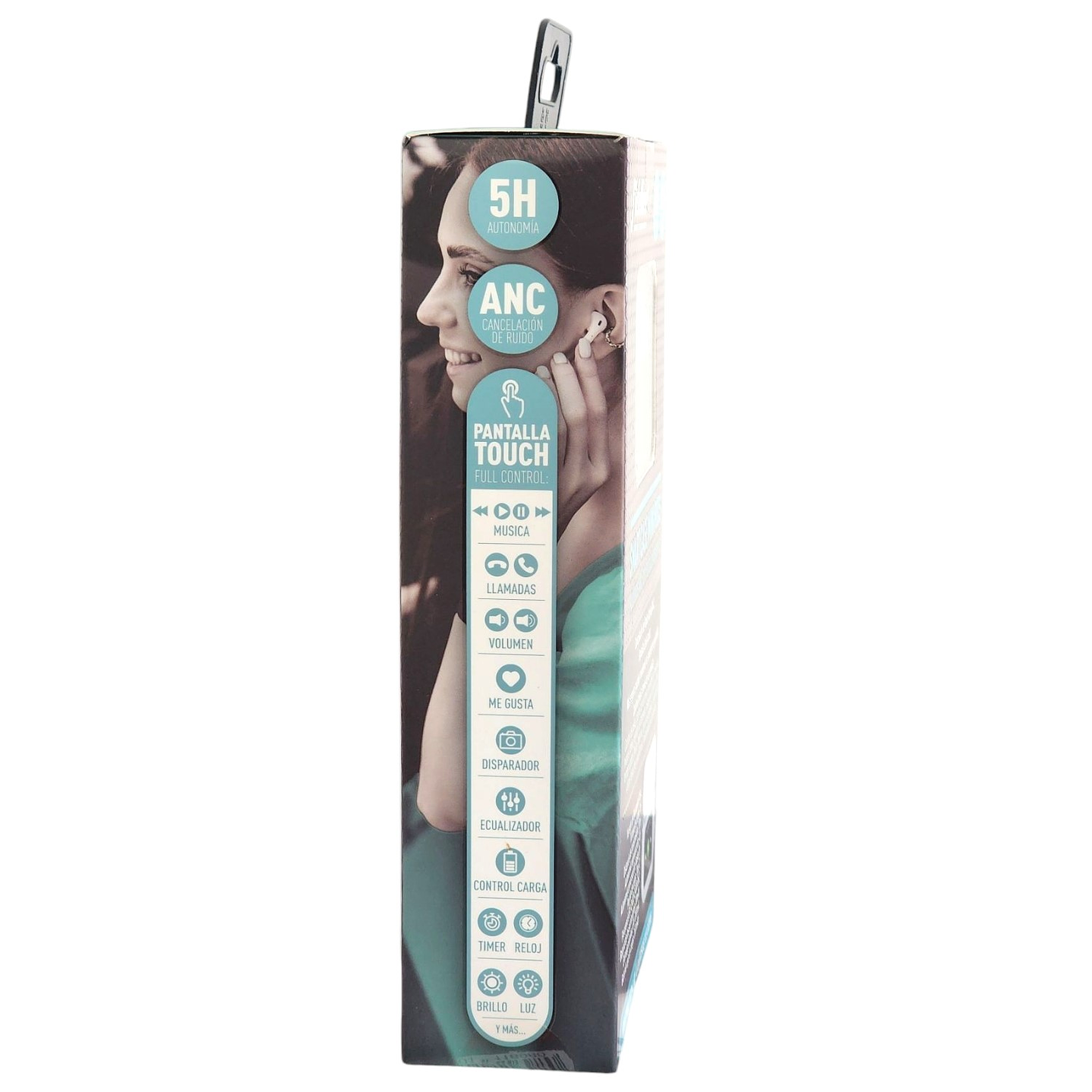 Audífonos Mini Pods TWS Pantalla touch T9 Blanco Fiddler 5