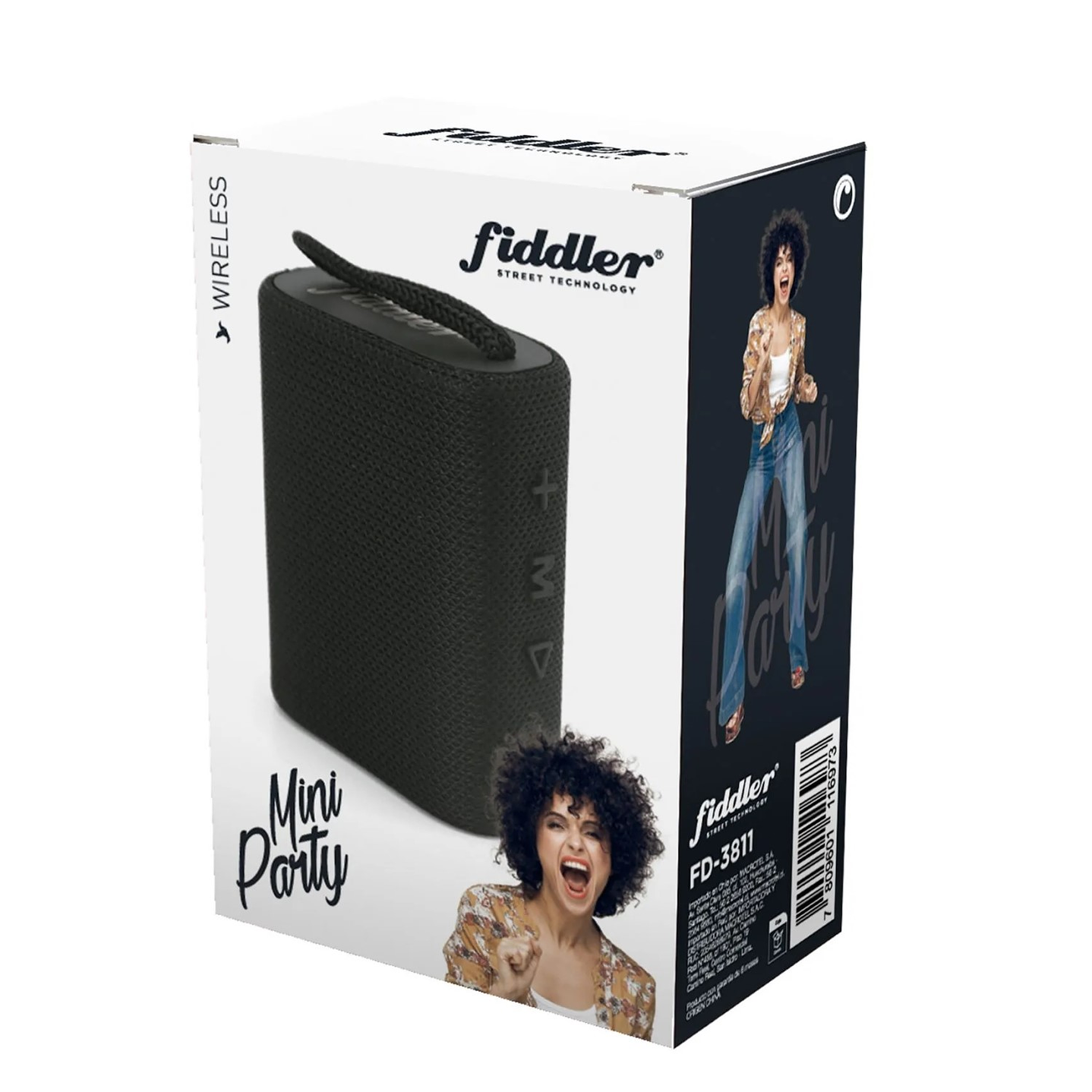 Parlante Portátil Bt TWS Fiddler Mini Party FD-3811 Negro 3