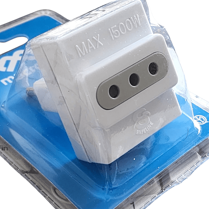 Enchufe Adaptador Triple 1500W ME-1103 Macrotel 2