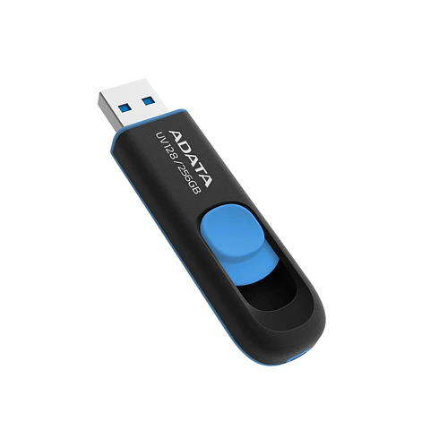 Pendrive Adata UV128 256gb 3.2 Gen 1 Retráctil Negro