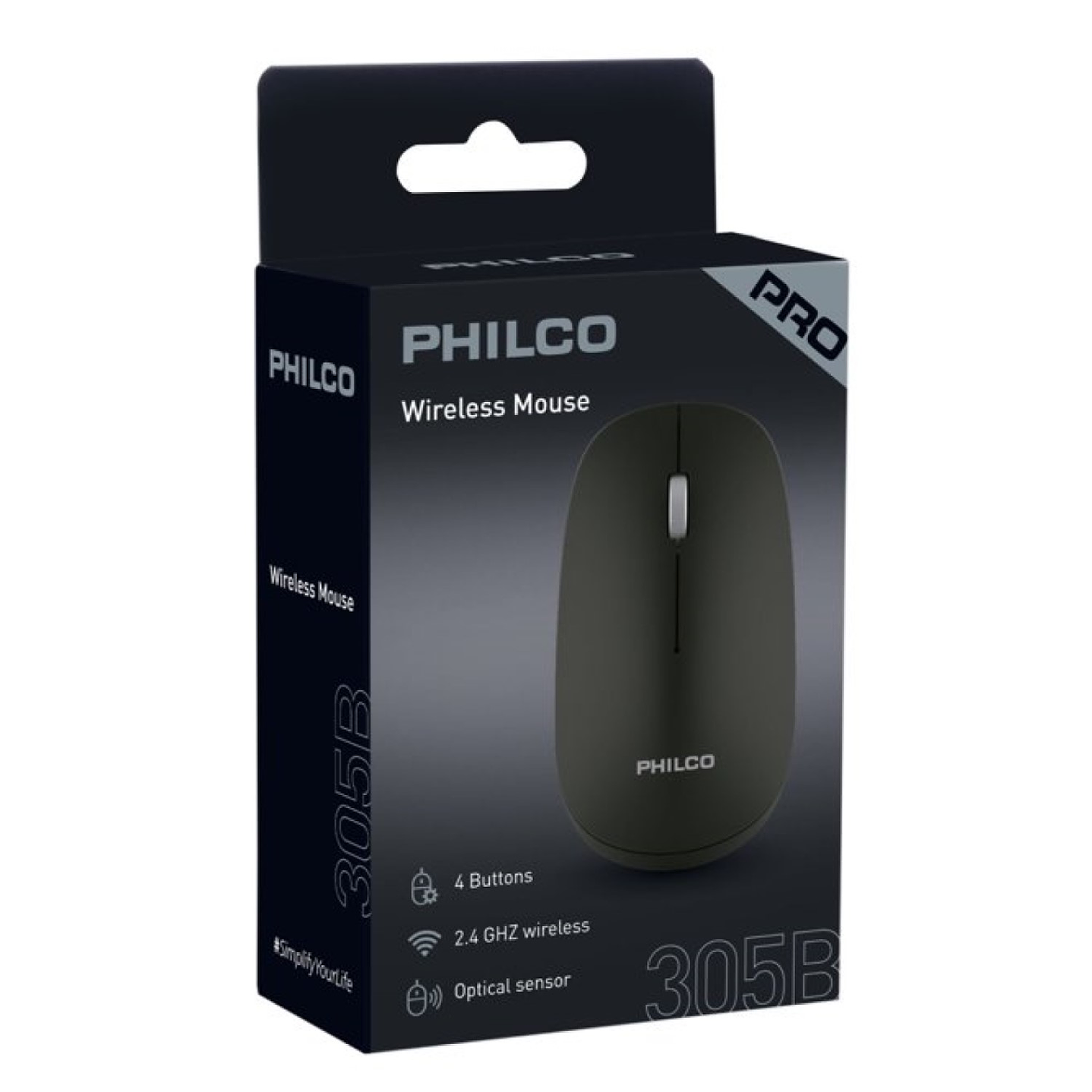 Mouse Inalámbrico USB Óptico Philco Pro 29PPR7305B Negro 7