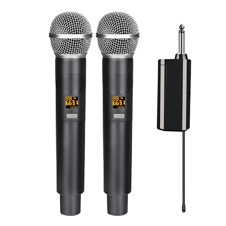 Kit Micrófonos Inalámbricos UHF Philco WM314 con Receptor  3