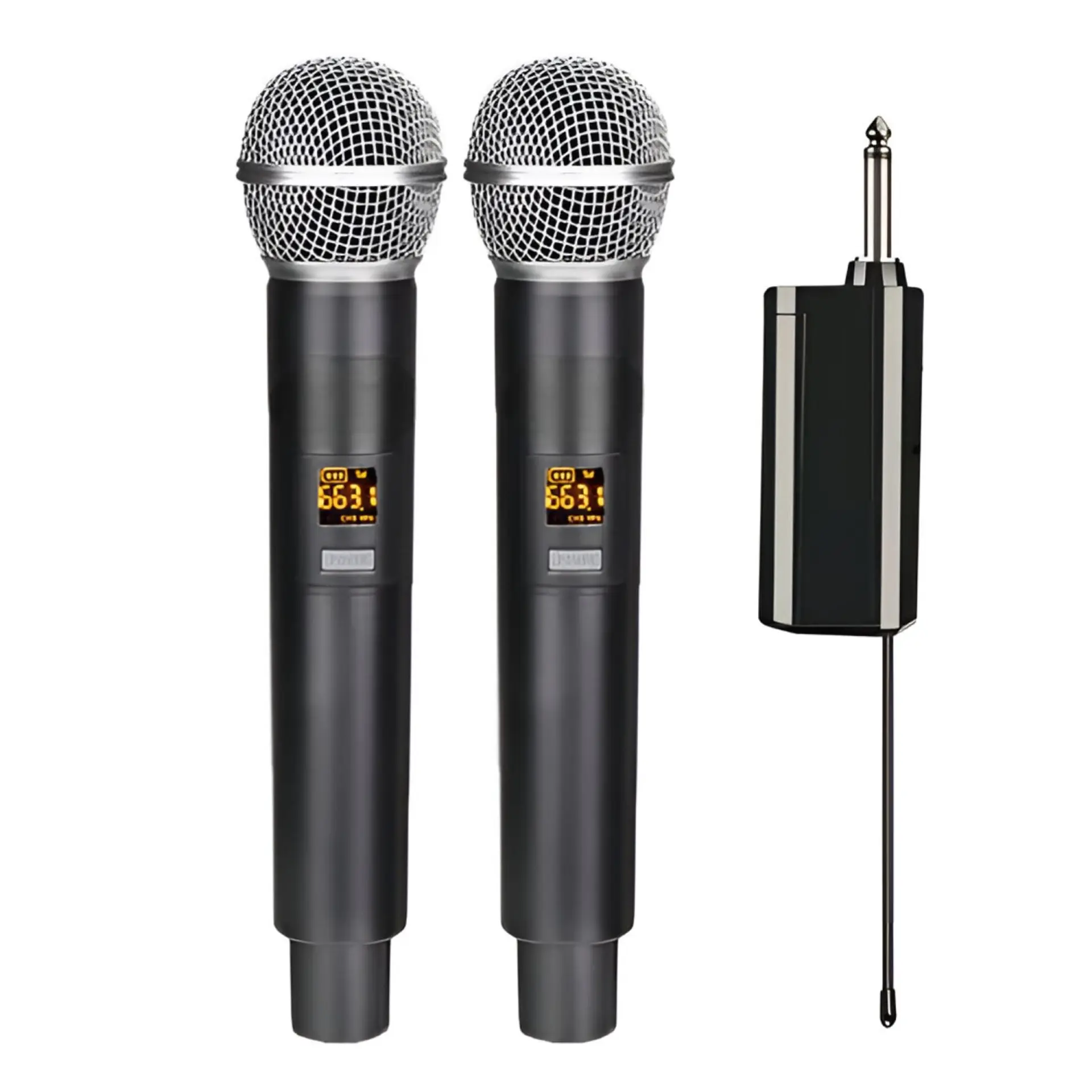 Kit Micrófonos Inalámbricos UHF Philco WM314 con Receptor  3