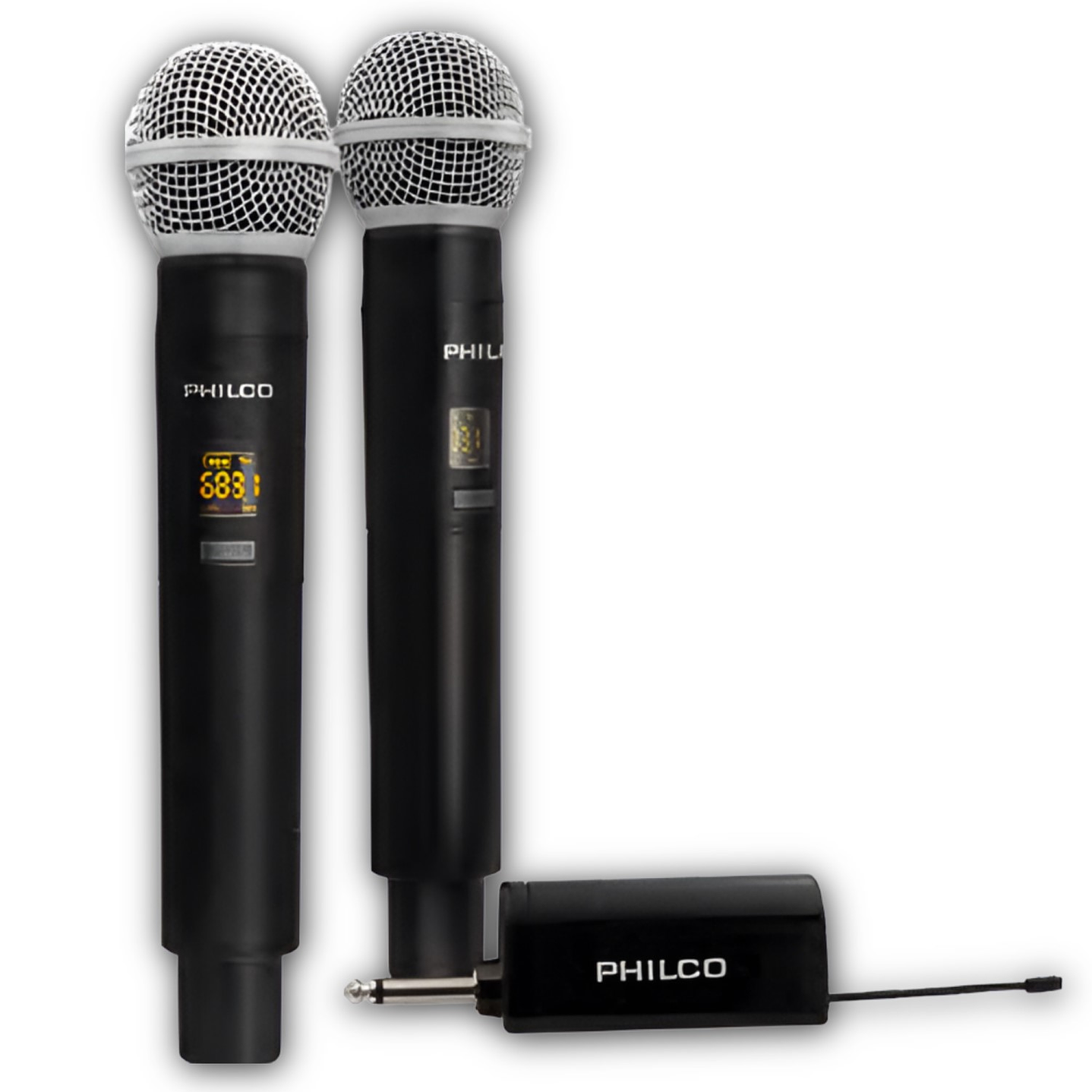 Kit Micrófonos Inalámbricos UHF Philco WM314 con Receptor  4