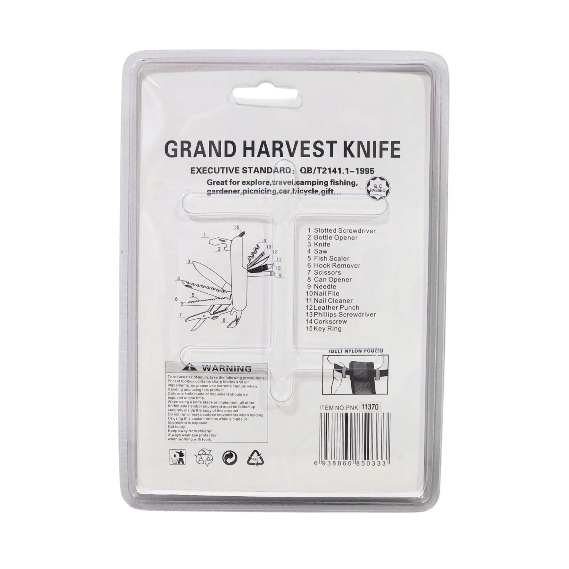 Navaja Multiuso Grand Harvest 15 Funciones 11370 Azul 4