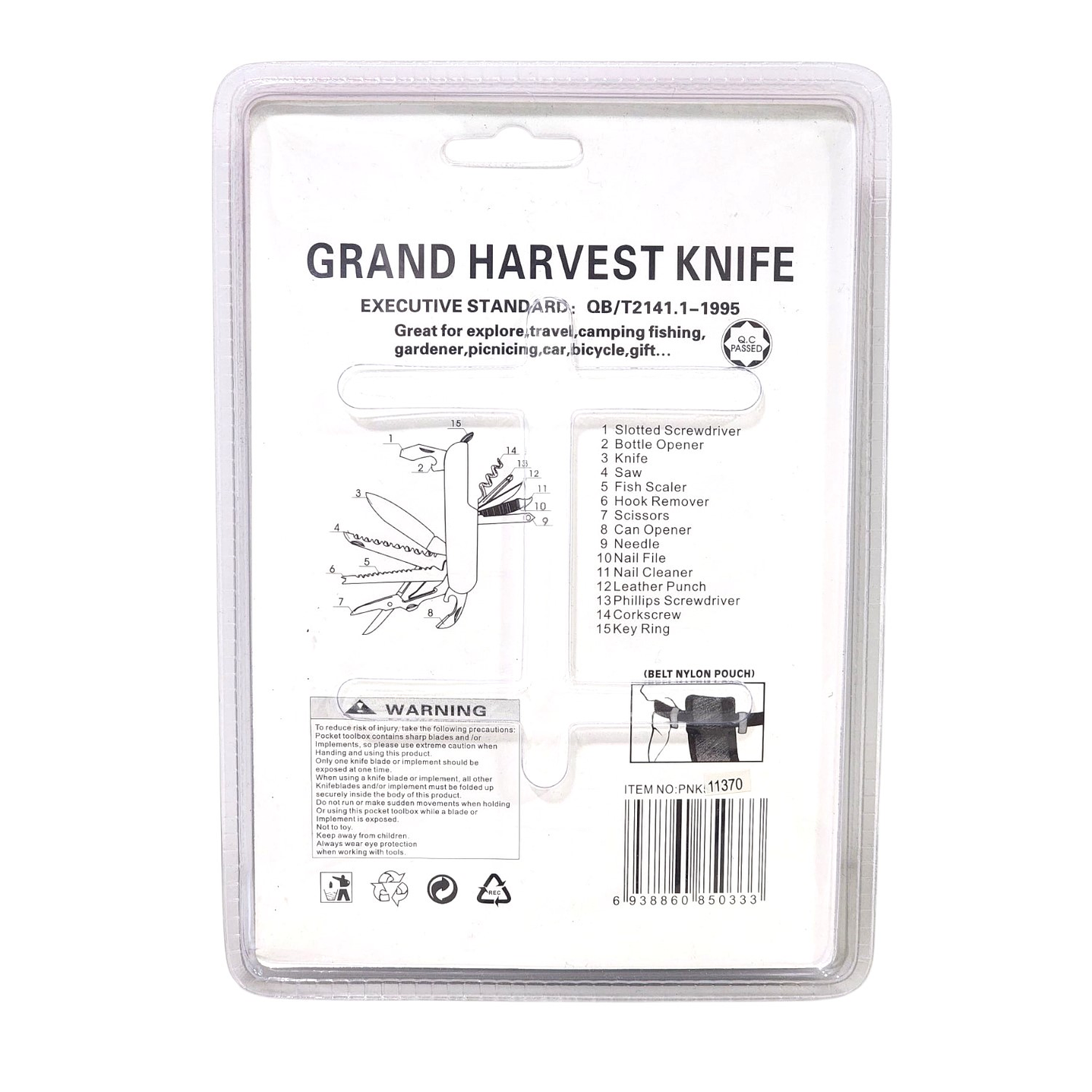 Navaja Multiuso Grand Harvest 15 Funciones 11370 Roja 4