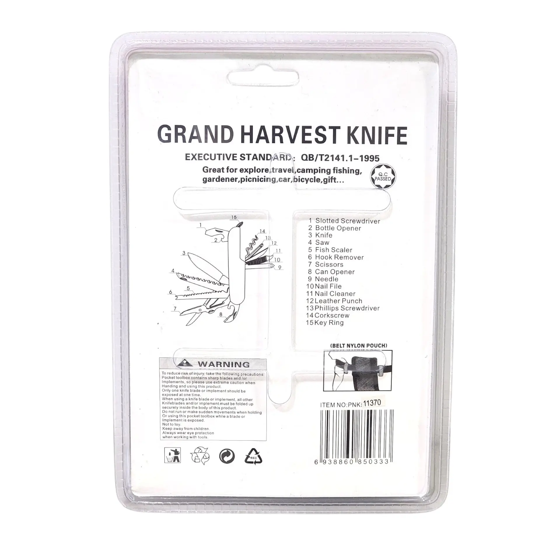 Navaja Multiuso Grand Harvest 15 Funciones 11370 Roja 4