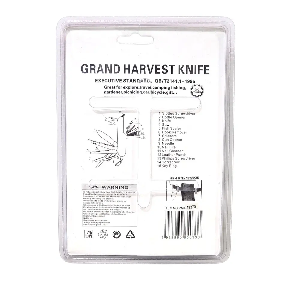 Navaja Multiuso Grand Harvest 15 Funciones 11370 Roja 4