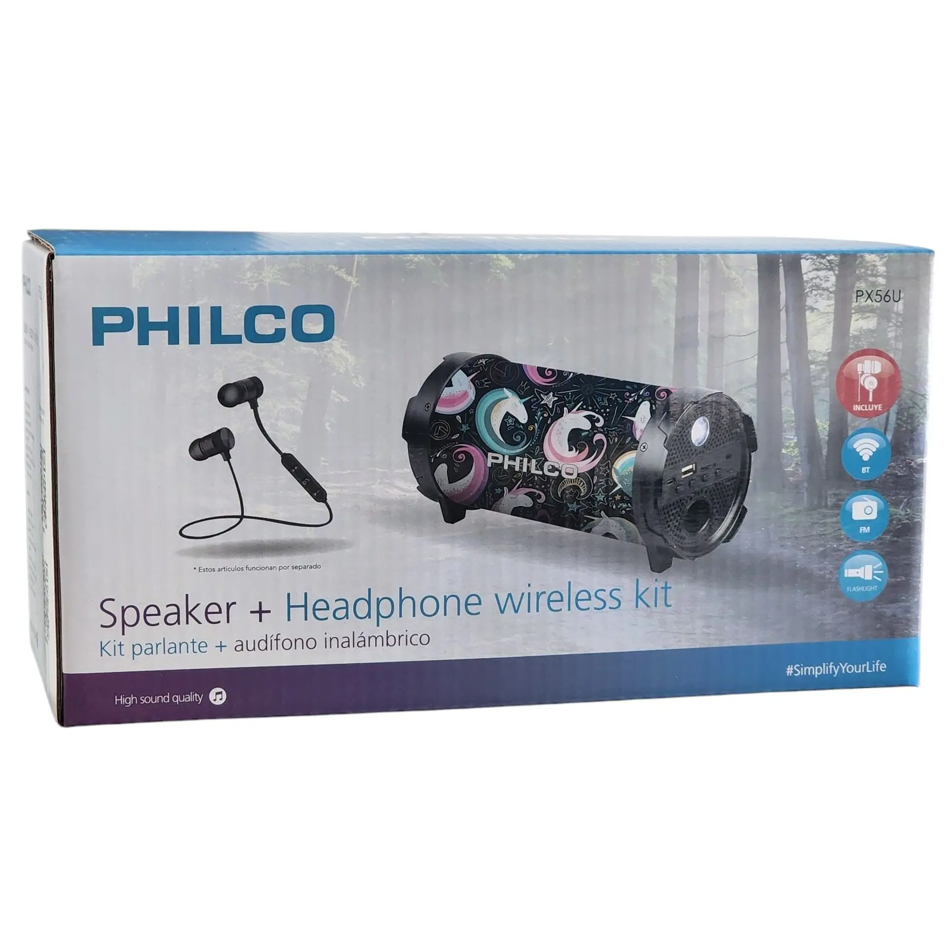 Kit Parlante Diseño Unicornio + Audífonos Bt Px56u Philco 4