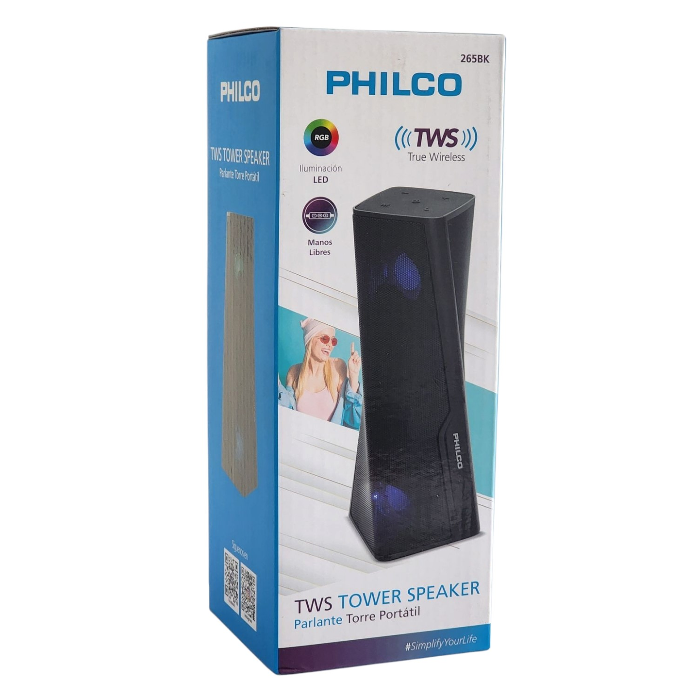 Parlante Portátil Bt 265bk Tower Rgb Philco Negro 5