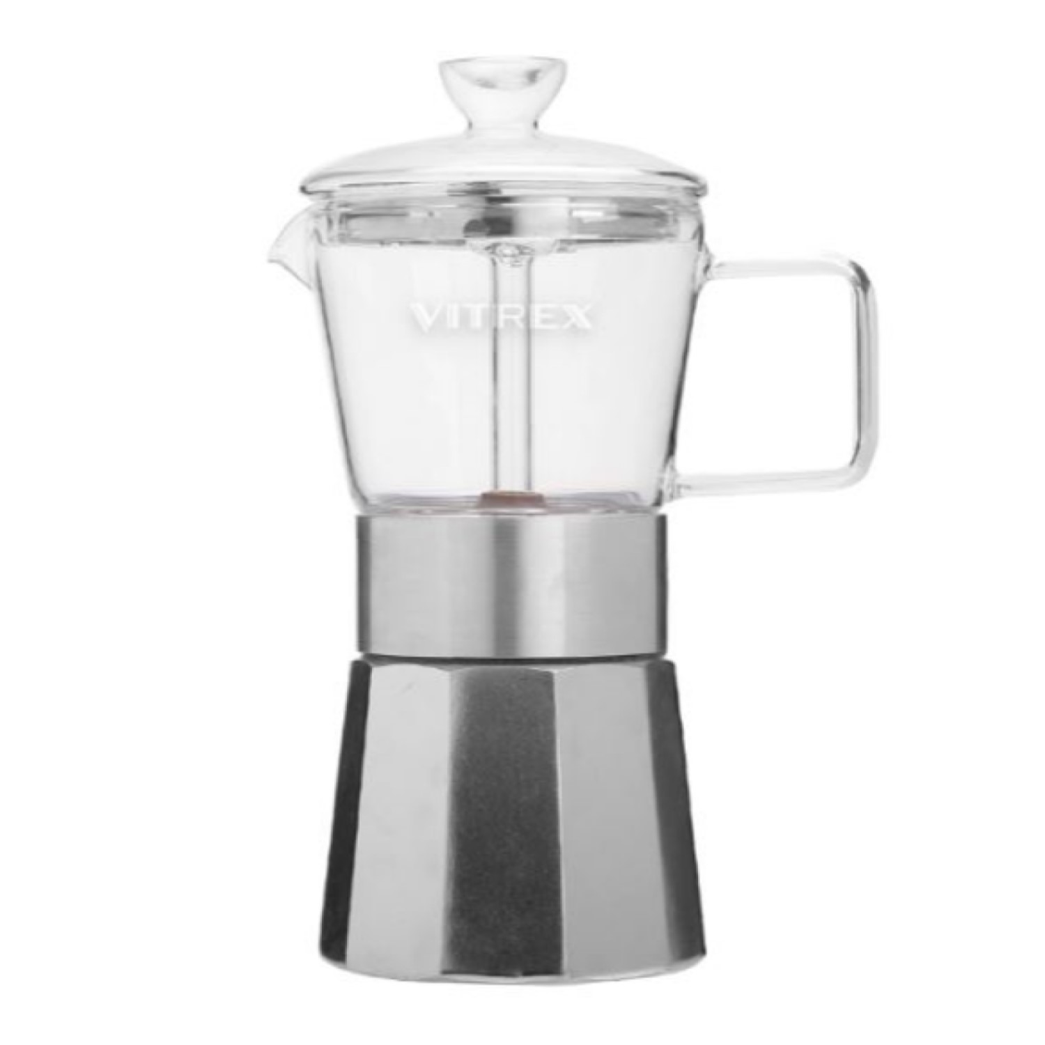 Cafetera Italiana 6 Tazas Crystal Vitrex 240 ml
