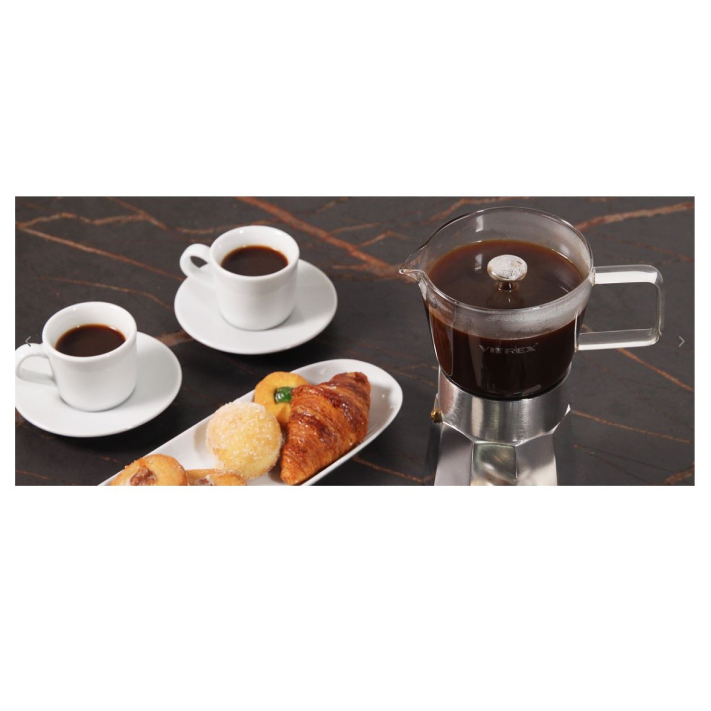 Cafetera Italiana 9 Tazas Crystal Vitrex 360 ml  6