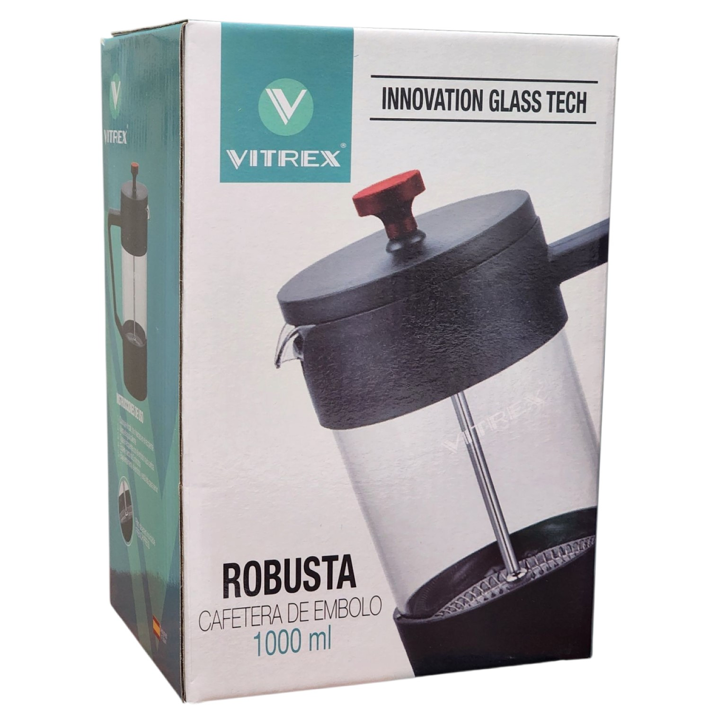 Cafetera de Embolo Francesa Robusta Vitrex 1000 ml. 4