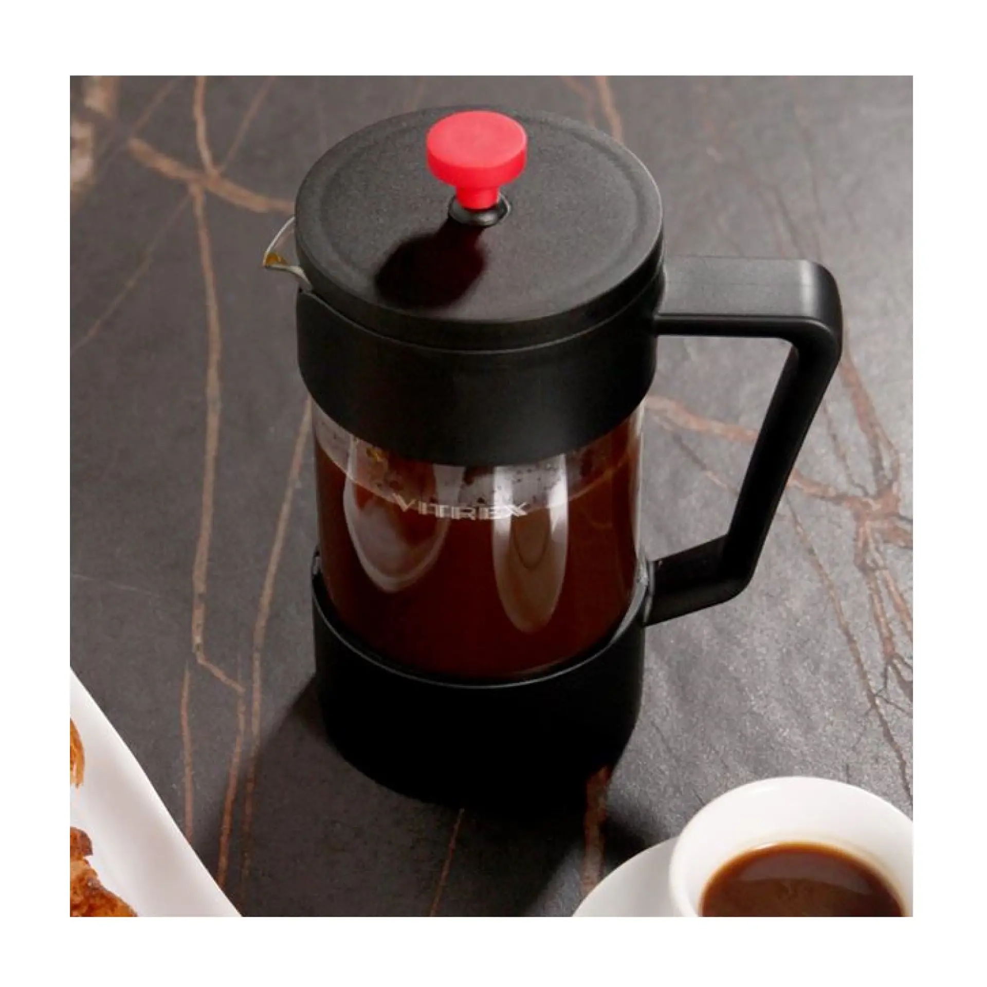 Cafetera de Embolo Francesa Robusta Vitrex 600 ml. 2