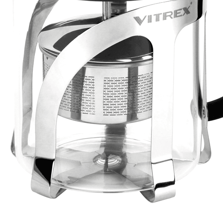 Tetera Embolo de vidrio con filtro 600 ml Indi Vitrex 3