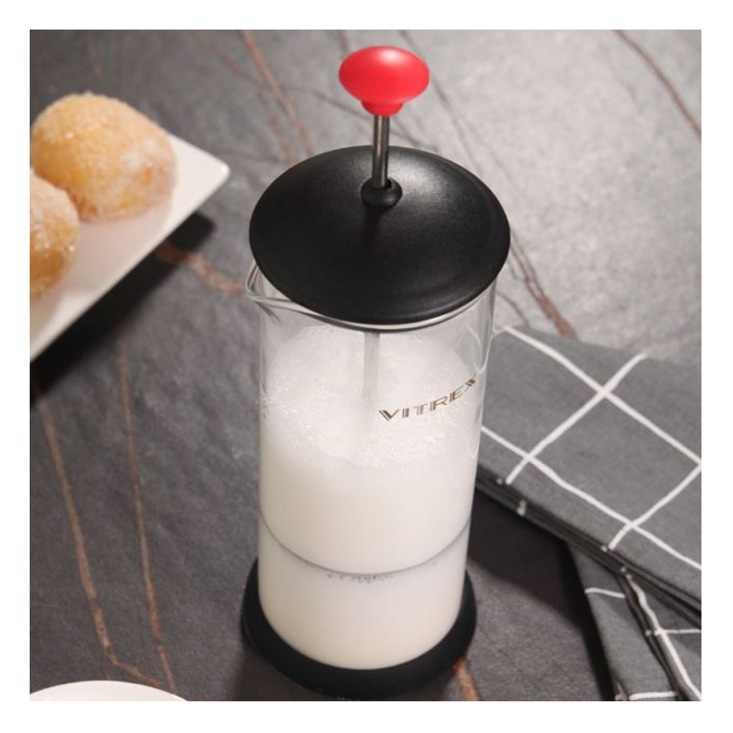 Espumador de leche de Vidrio Foam 450ml Vitrex 6