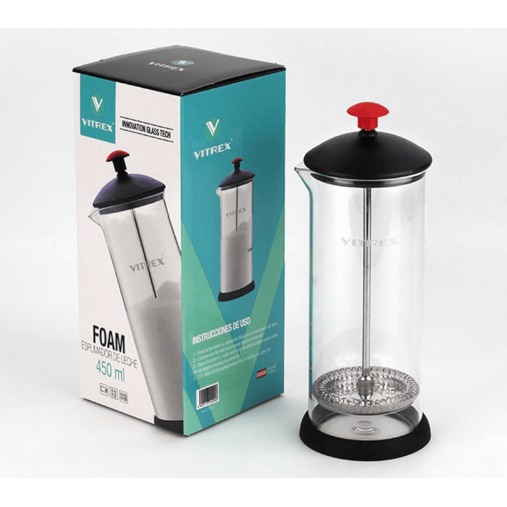 Espumador de leche de Vidrio Foam 450ml Vitrex 7