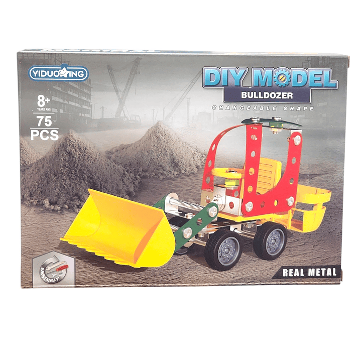 Set Construcción Metálico Excavadora 75pz 55726 4