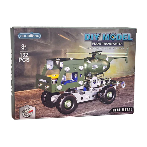 Set Construcción Camión transportador Helicópter 132pz 55728