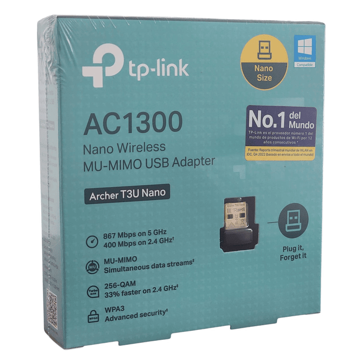 Adaptador Wi-Fi USB TP-Link AC1300 Doble Banda + MU-MIMO 5