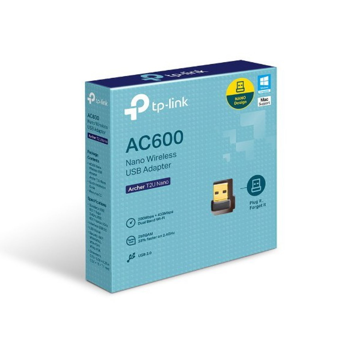 Adaptador Nano USB Wi-Fi AC600 Doble Banda Tp-link 2