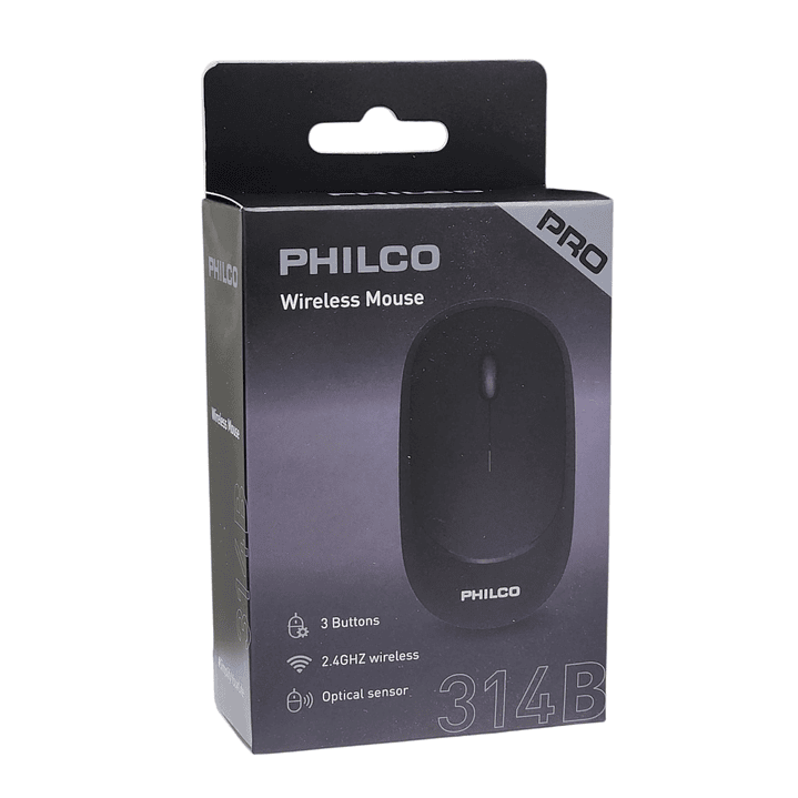 Mouse Inalámbrico Philco Pro 2.4G Negro PPR7314B 7