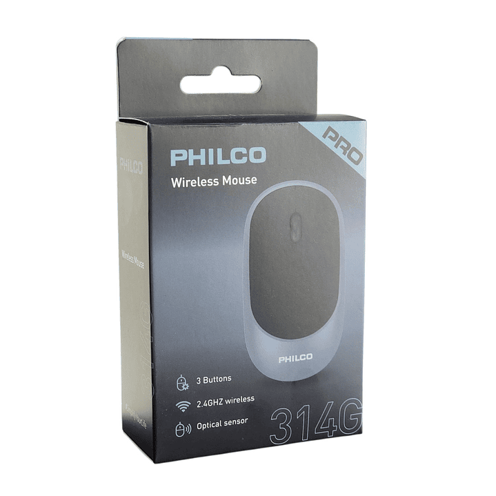 Mouse Inalámbrico Philco Pro 2.4G Gris PPR7314G 5