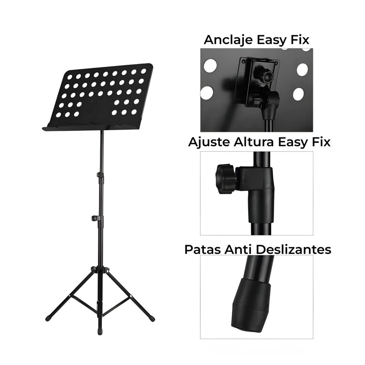 Soporte Atril Para Partituras Ajustable Hendrix Hx0064 4