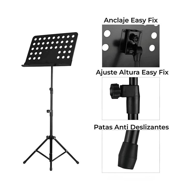 Soporte Atril Para Partituras Ajustable Hendrix Hx0064 4