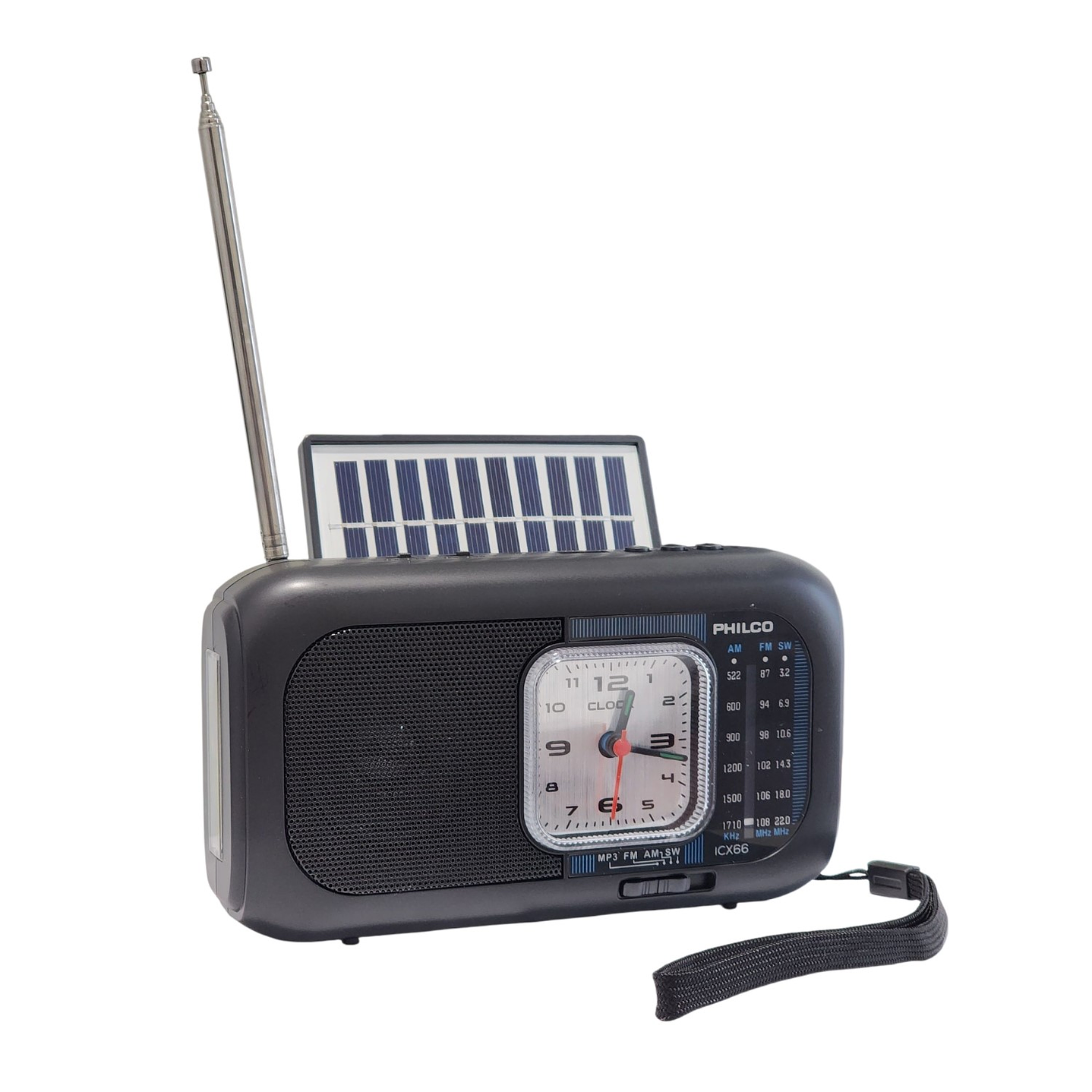 Radio Portátil Recargable con Panel Solar Bt PLCICX66 Philco 1
