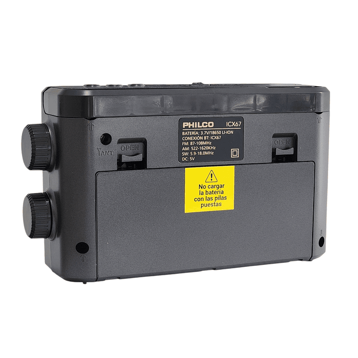Radio Multibanda Recargable Bt ICX67 Philco 3