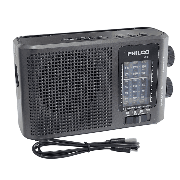 Radio Multibanda Recargable Bt ICX67 Philco 7
