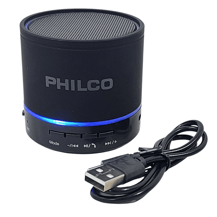 Mini Parlante Portátil Bt 3W USB FM P295 Philco Negro 6