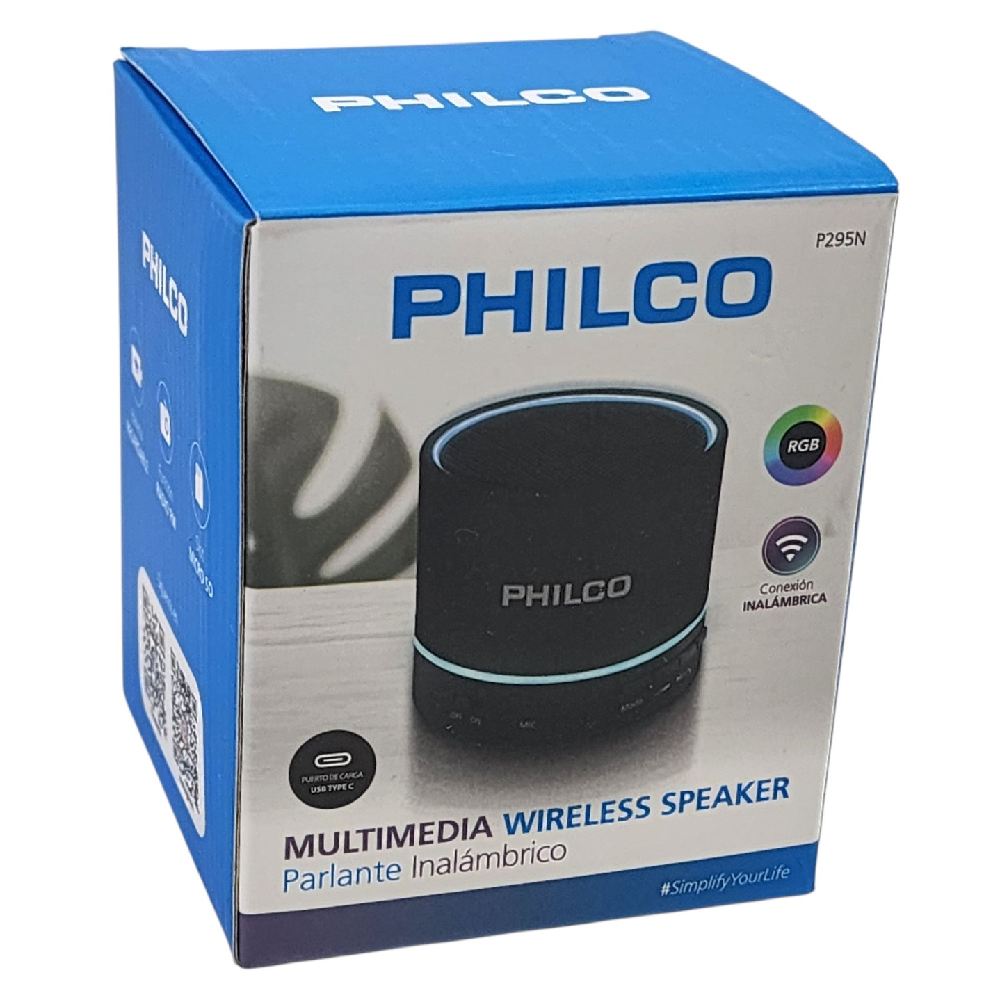 Mini Parlante Portátil Bt 3W USB FM P295 Philco Negro 7