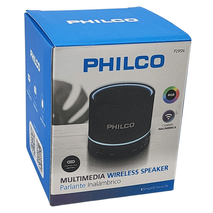 Mini Parlante Portátil Bt 3W USB FM P295 Philco Negro 7