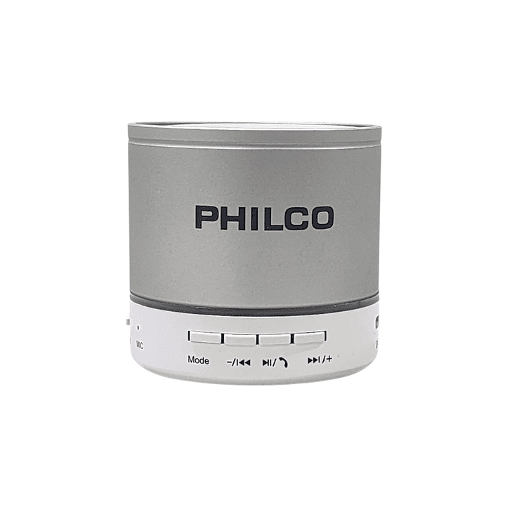 Mini Parlante Portátil Bt 3W USB FM P295 Philco Plata 1