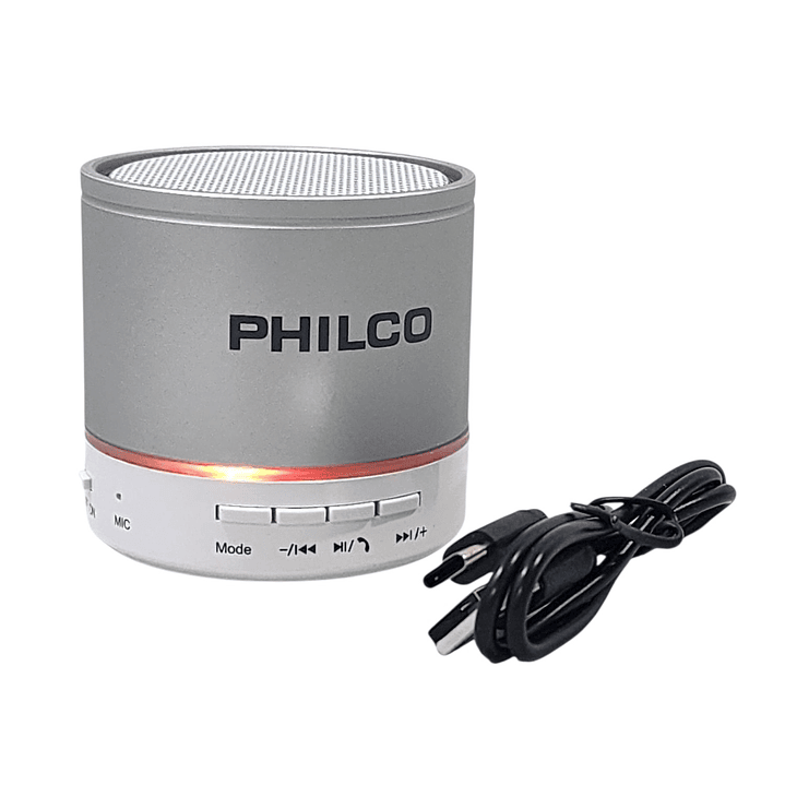 Mini Parlante Portátil Bt 3W USB FM P295 Philco Plata 6