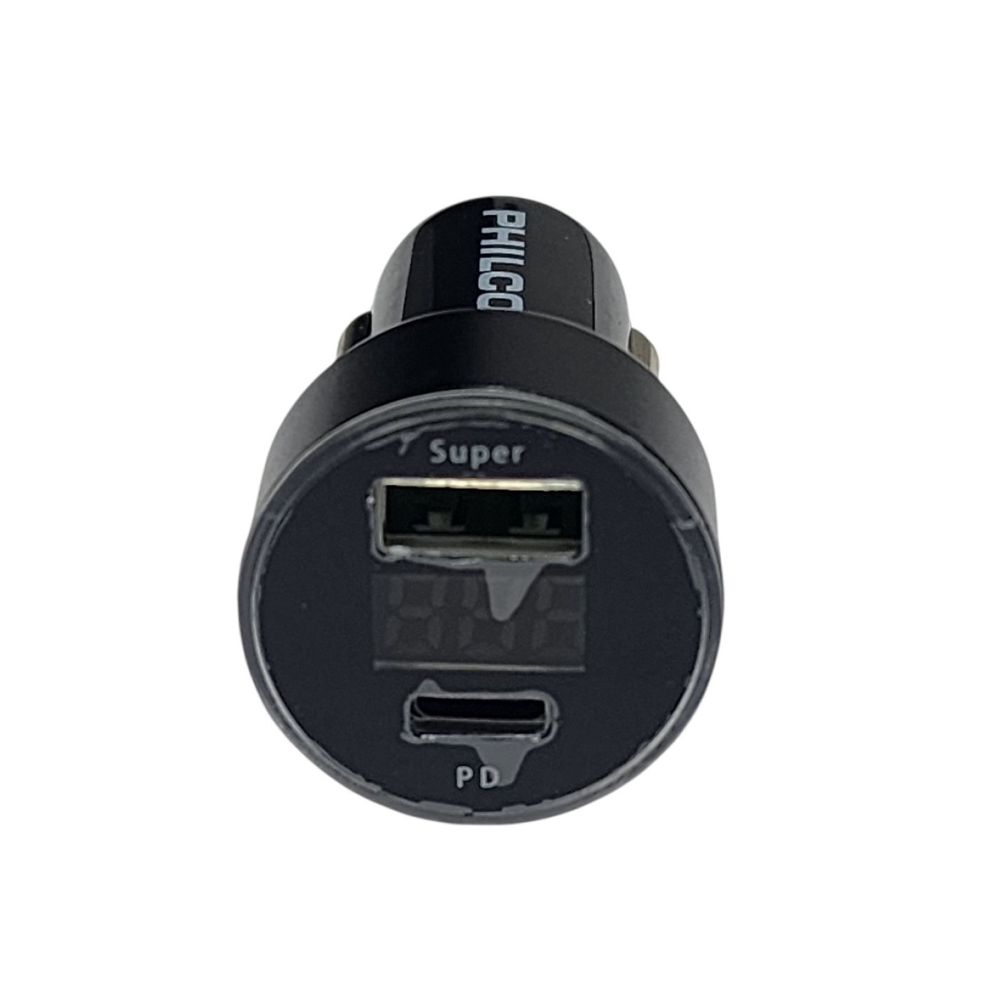Cargador de Auto USB 3.0 + USB-C Pantalla LED LD49A Philco 5