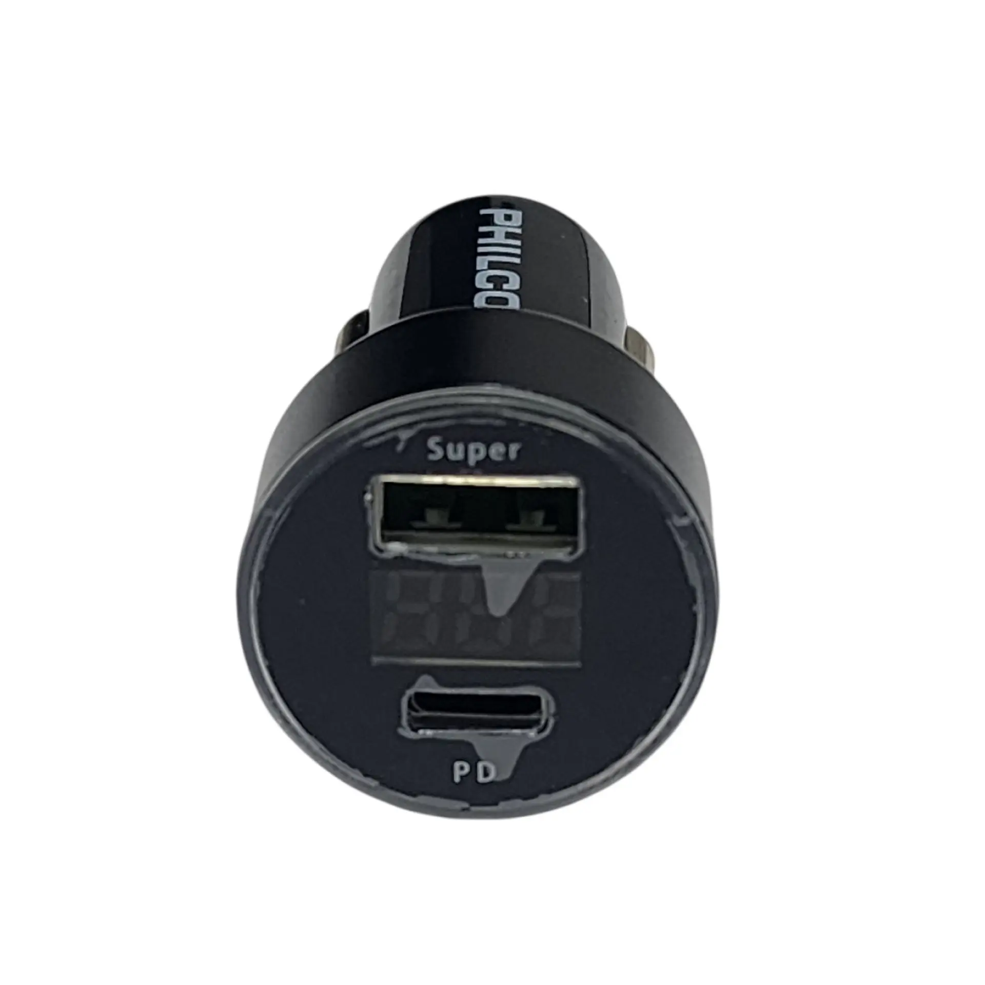 Cargador de Auto USB 3.0 + USB-C Pantalla LED LD49A Philco 5