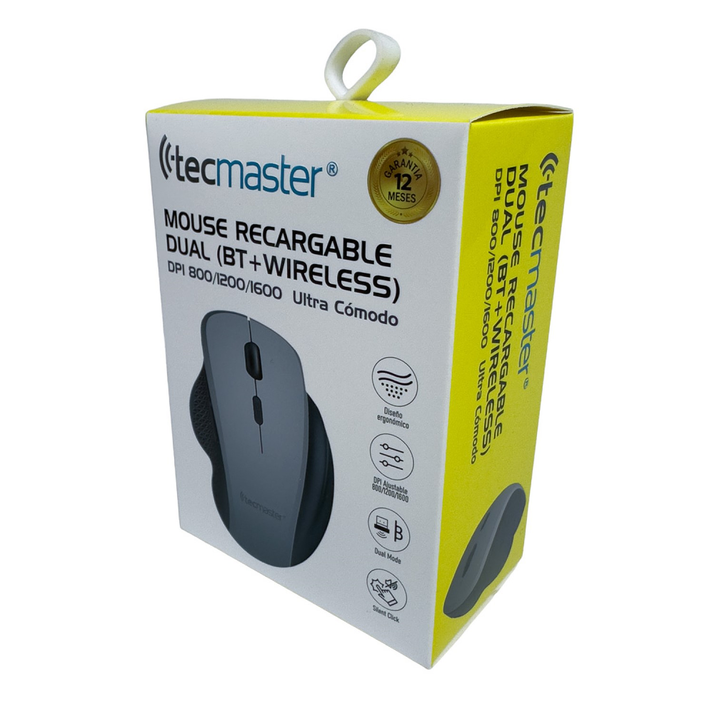 Mouse Ergonómico Dual Bt + Wireless Recargable Tecmaster 5