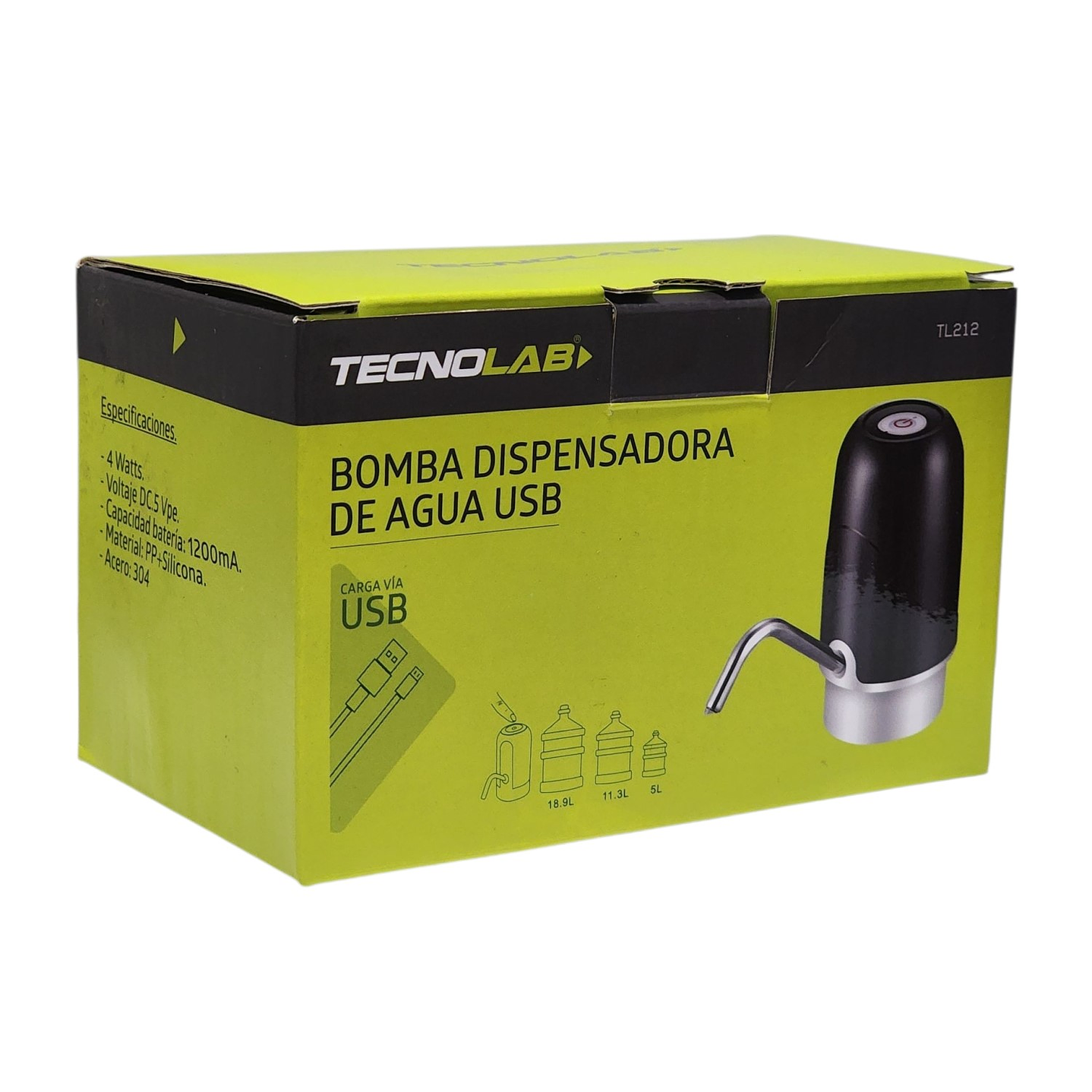 Dispensador De Agua Electrónico Recargable TL212 Tecnolab 5
