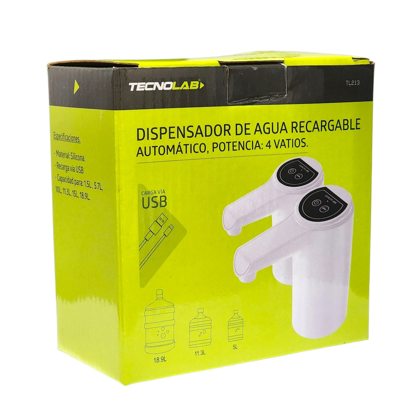 Dispensador de Agua Eléctrico Recargable Tecnolab TL213 6