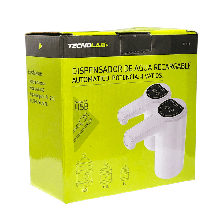 Dispensador de Agua Eléctrico Recargable Tecnolab TL213 6