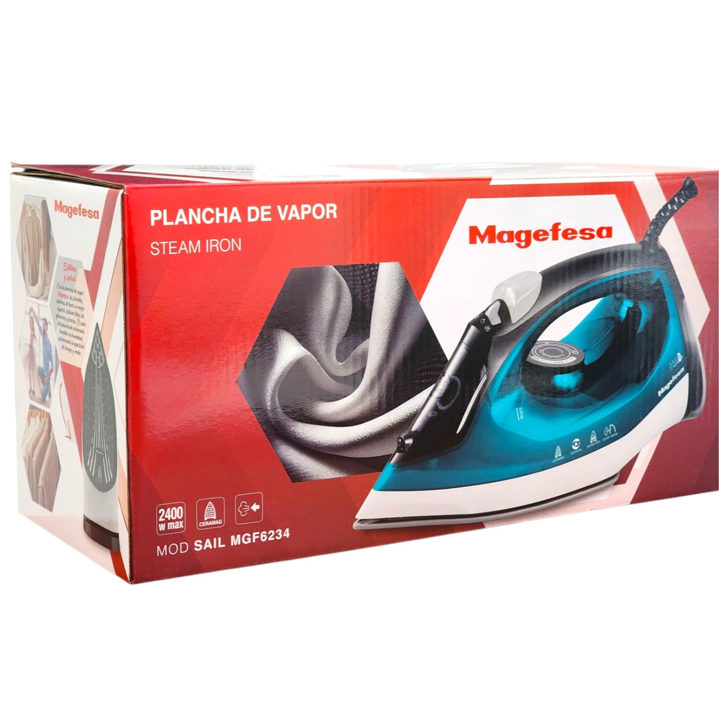 Plancha de Vapor para Ropa 2400w SAIL MGF6234 Magefesa 5