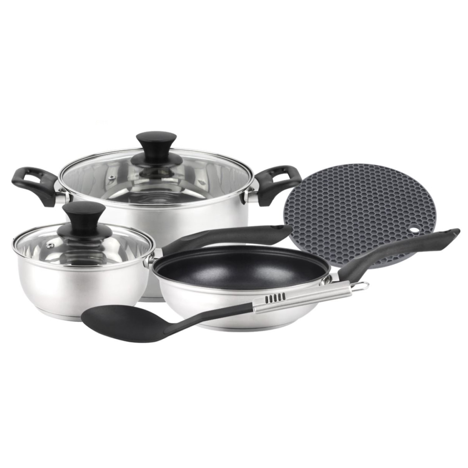 Batería de Cocina Max 7 Pzs Acero Inoxidable Vitrex