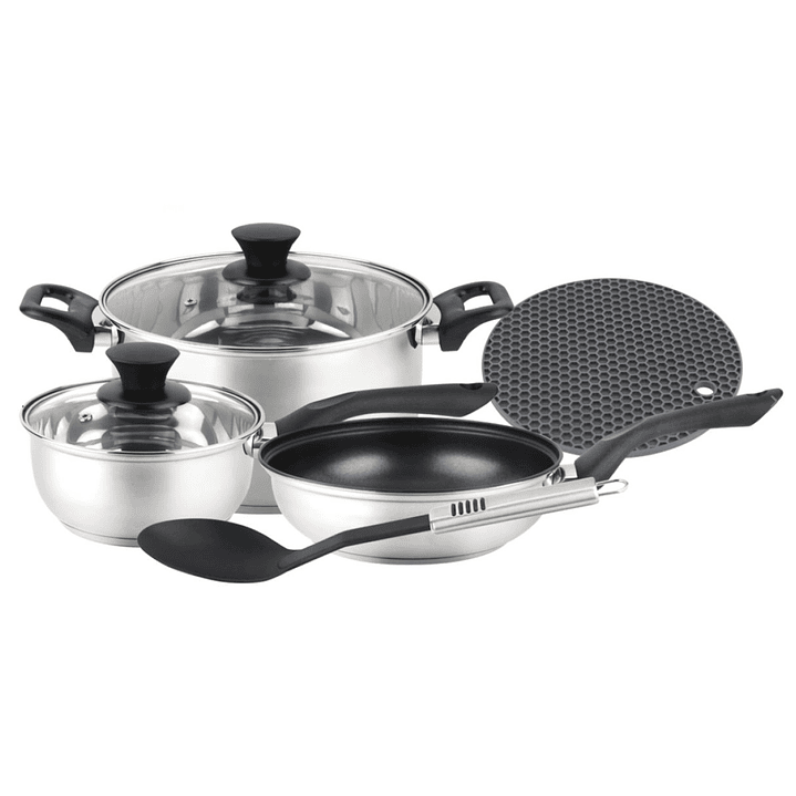 Batería de Cocina Max 7 Pzs Acero Inoxidable Vitrex 1
