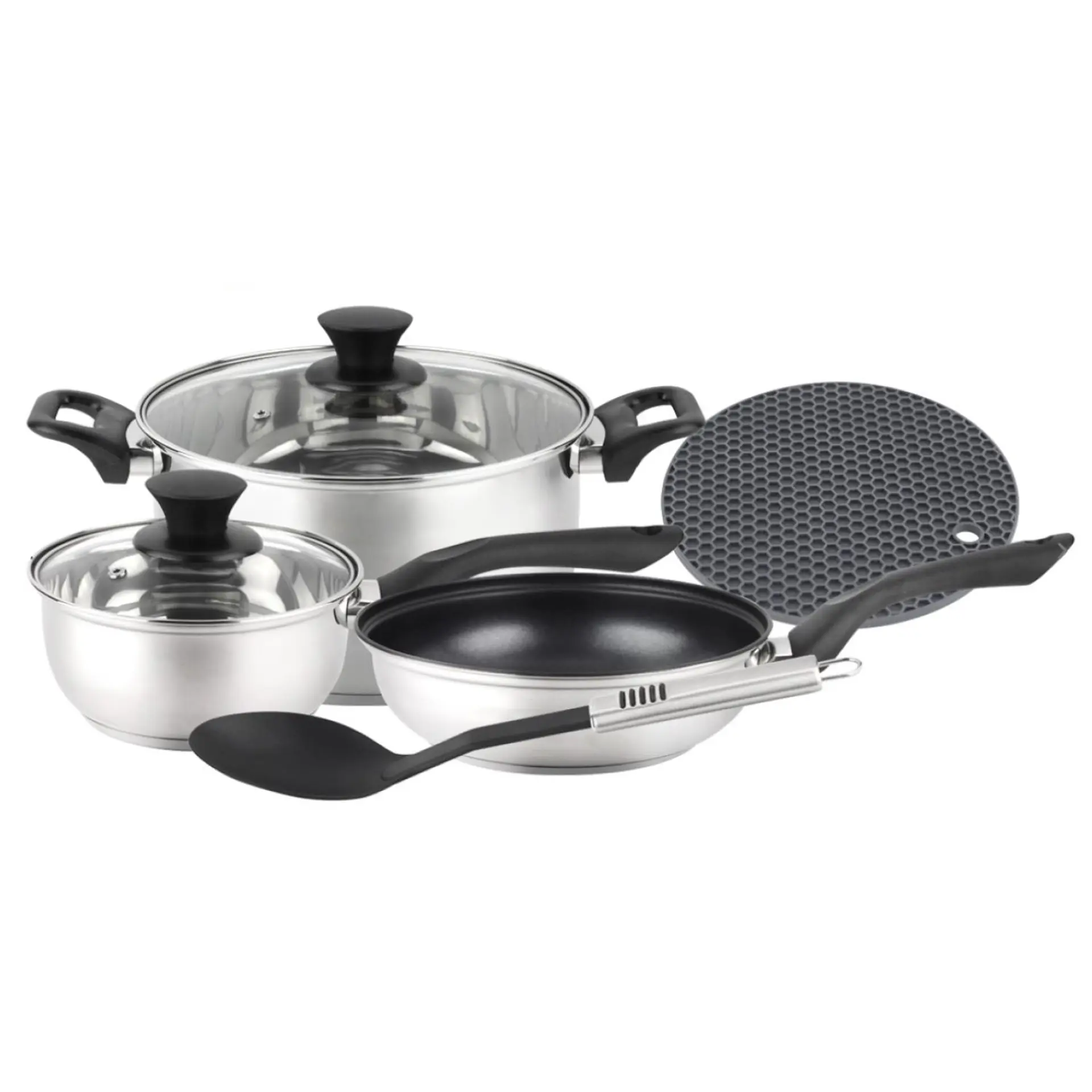 Batería de Cocina Max 7 Pzs Acero Inoxidable Vitrex 1