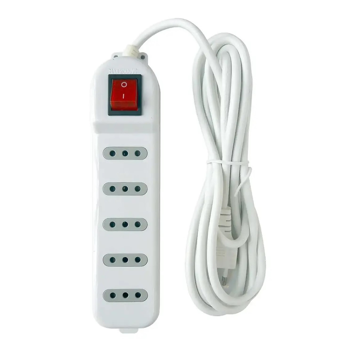 Alargador con Protección 3mts 5 Pos ME-071W Macrotel Blanco 1